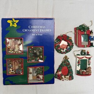 Vintage 92 Christmas Mini Ornament Frames (Set 4 Box Set No Box) May Dept Store